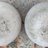 Pair of vintage sphere ball planters