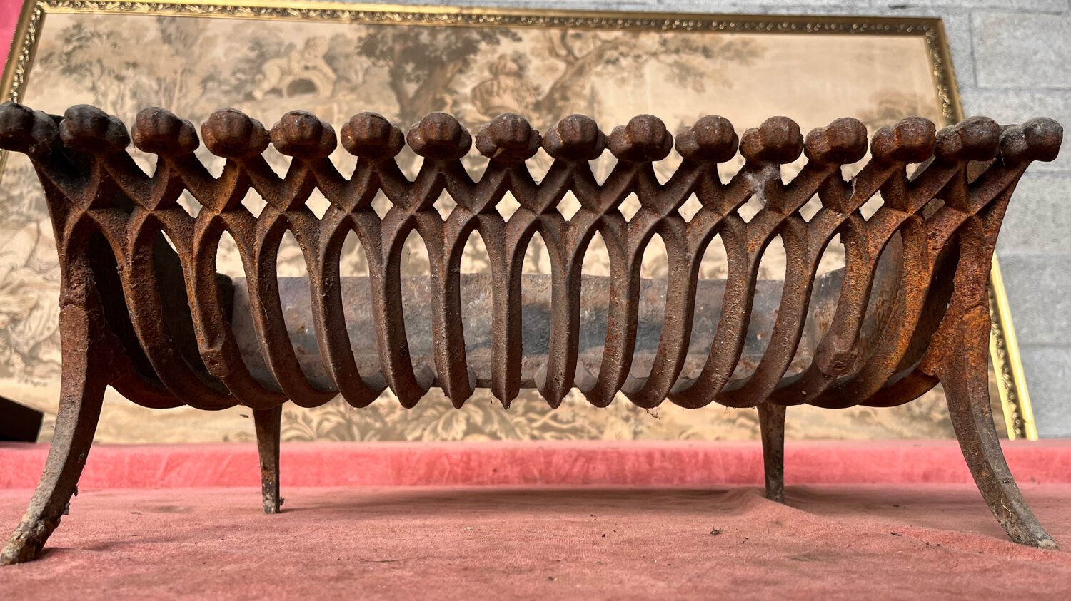 Cast iron chimney grille