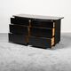Commode en bois laqué noir des années 70