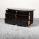 Chest of drawers in black lacquered wood of the 70