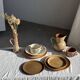 Lot de 4 assiettes à dessert brunes Sarreguemines Modèle Savoie D19.5