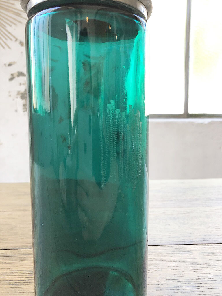 Old zinc cork bottle