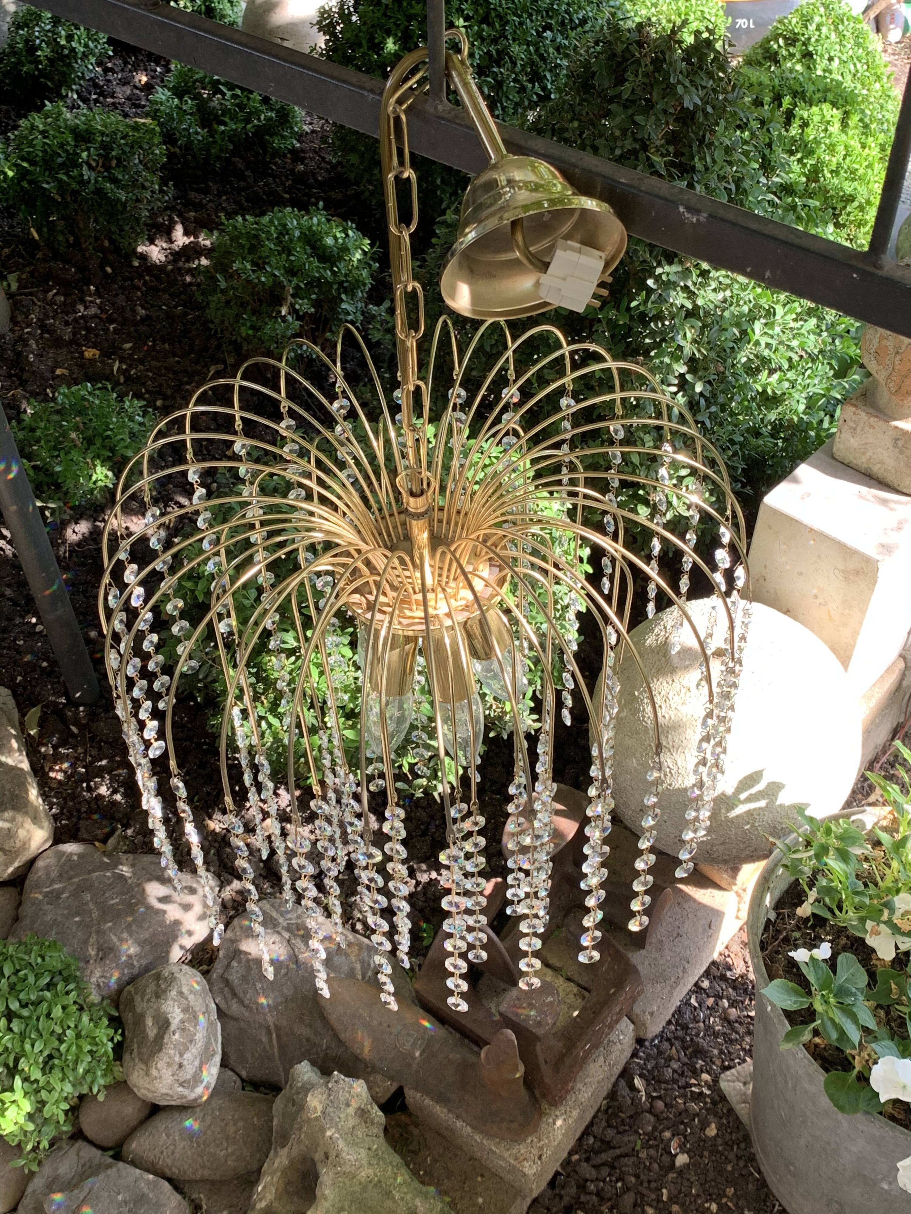 Crystal spider chandelier 1970