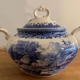 Villeroy and Boch Burgenland blue and white sugar and milk pots