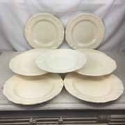 8 flat plates, color Ivory made in france Digoin Sarreguemines