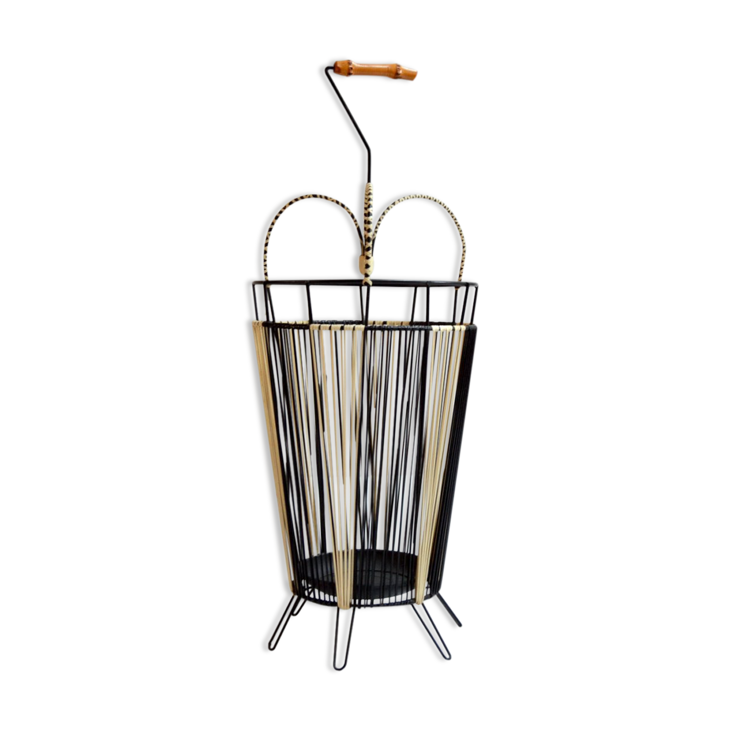 Vintage scoubidou umbrella holder 1950s