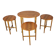 Restored Danish folding teak table with three nesting chairs by Poul Hundevad