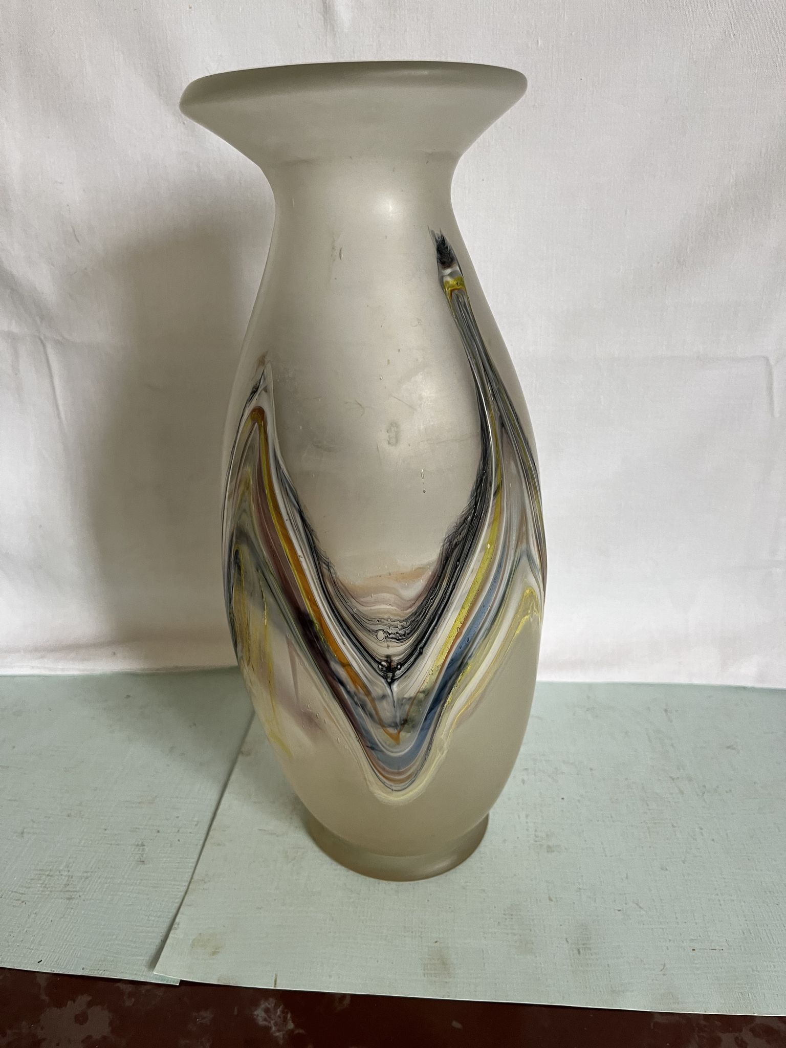Vase en pâte de verre années 60