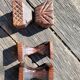 Wooden Brutalist candle holders
