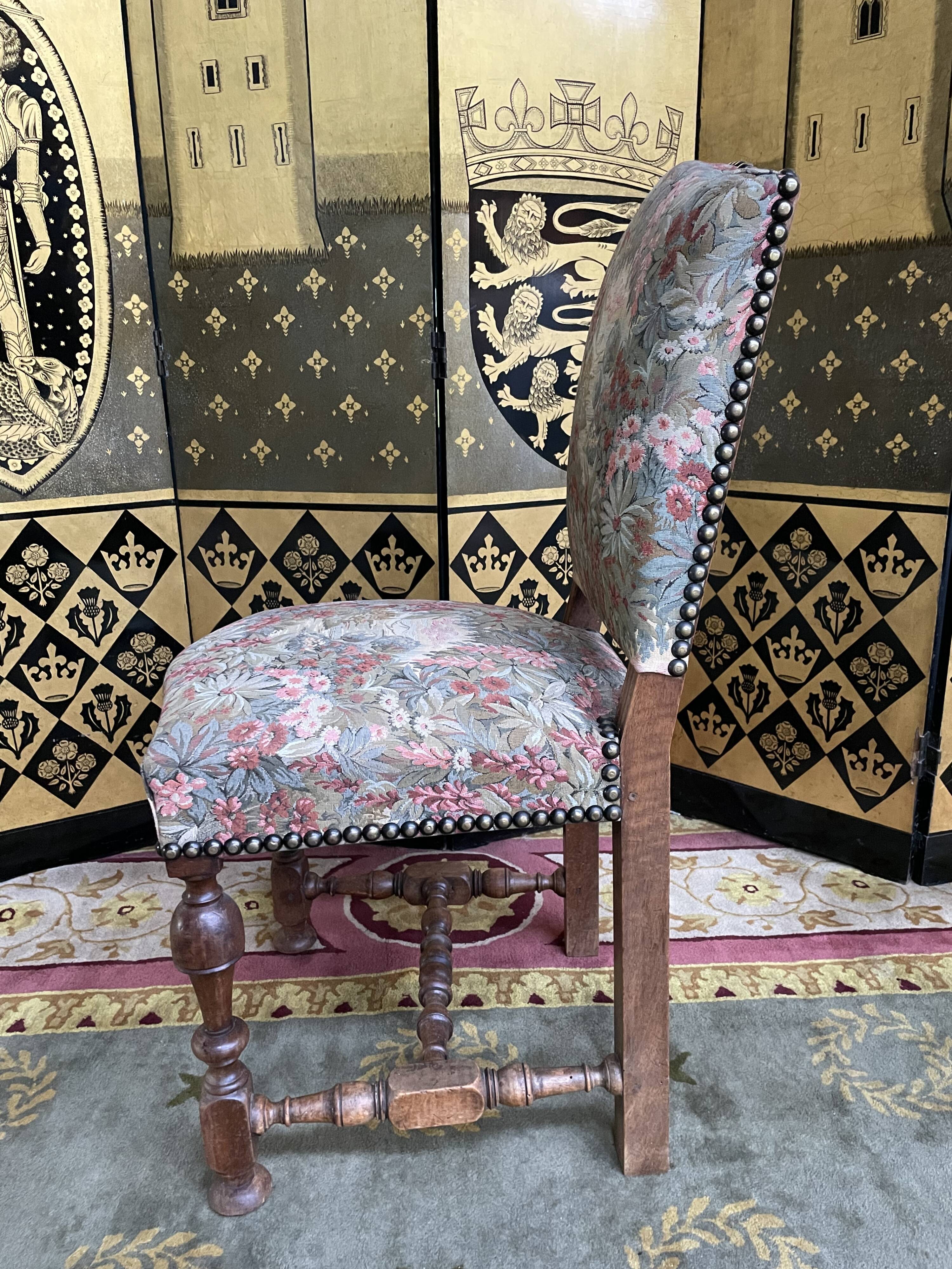Suite of 6 Louis XIII style chairs