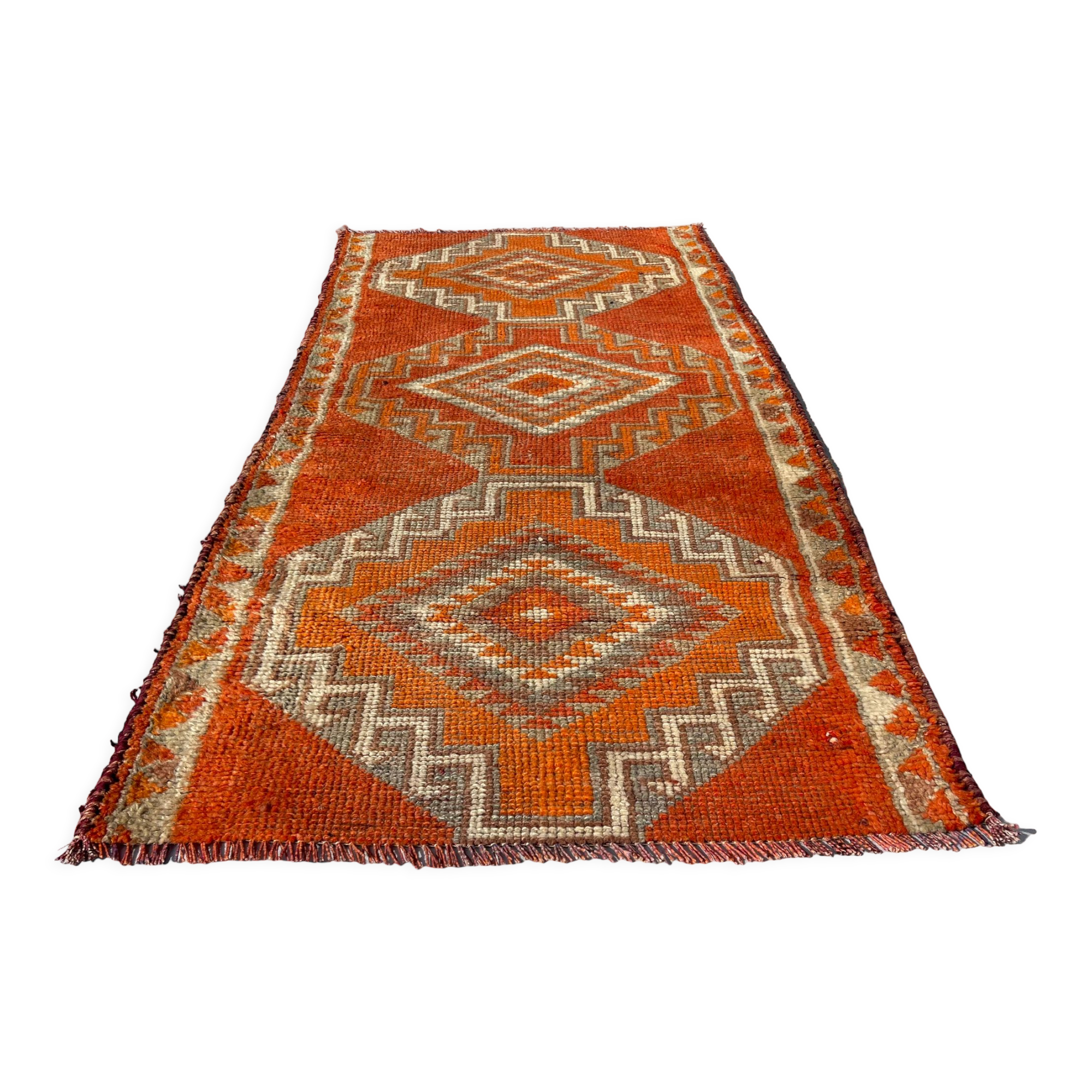 Traditional vintage kurdish herki rug