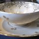 10 cups and tea saucers Limoges porcelain DRB Manufacture decor signed JS