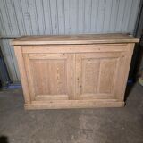 19th-century buffet in solid fir with a chevron top (shallow)