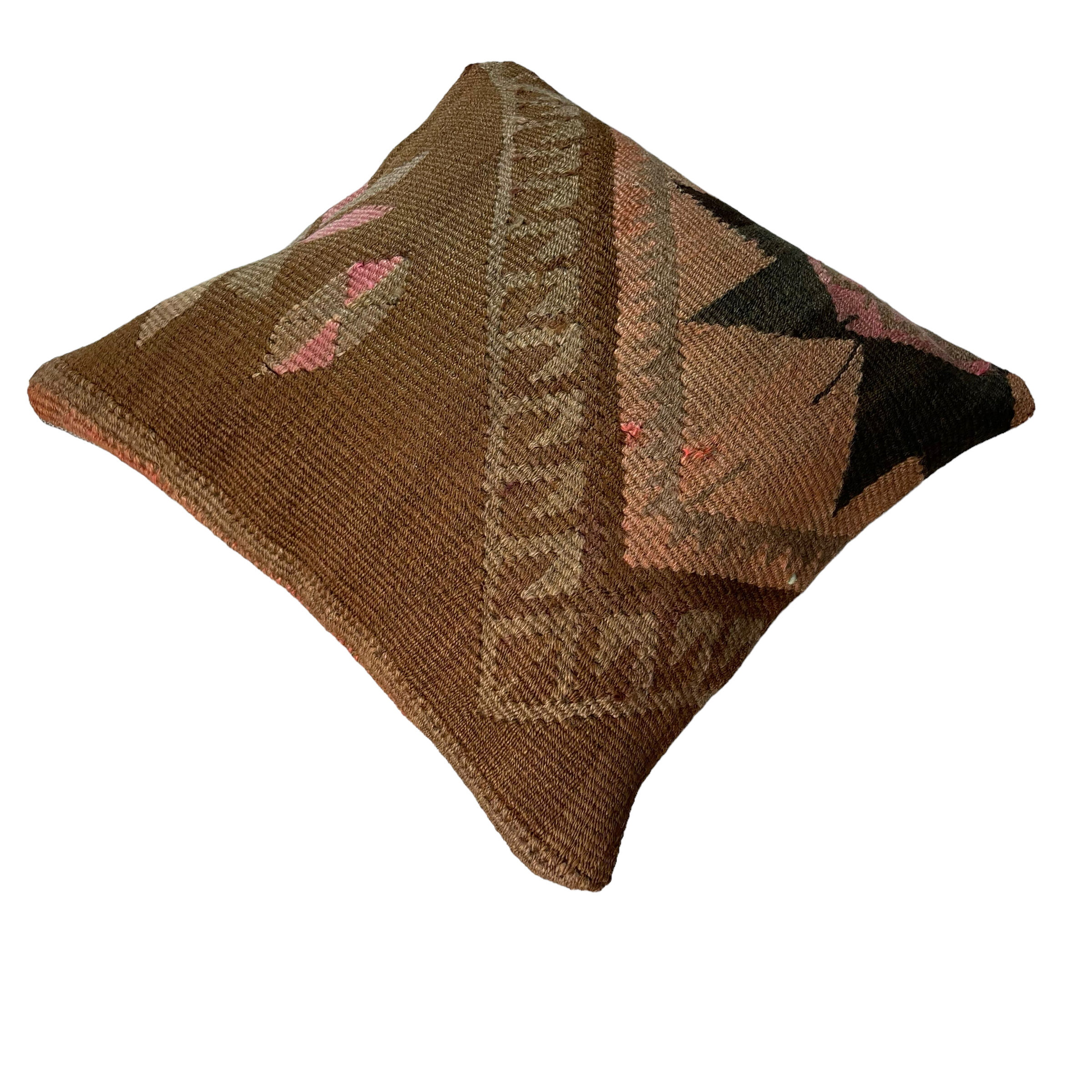 Vintage turkish kilim cushion cover, 40 x 40 cm