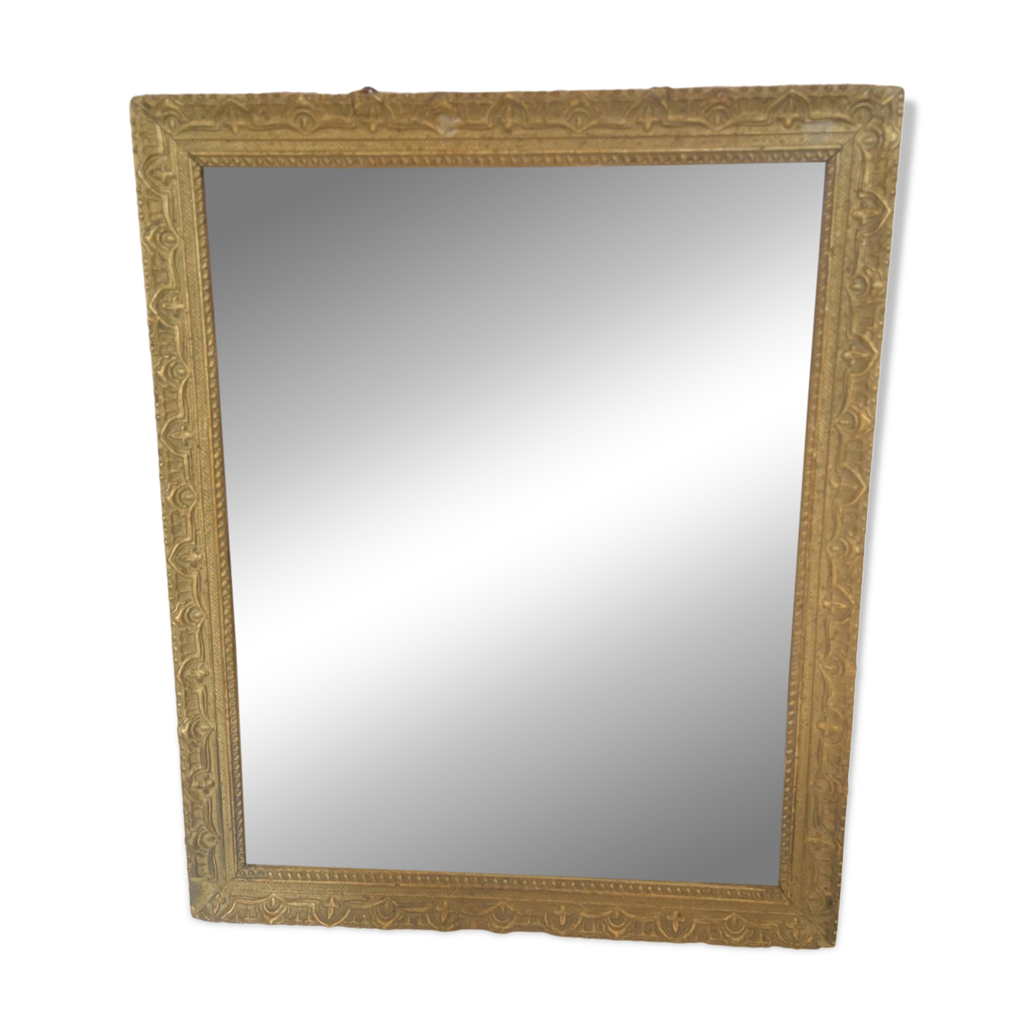 Small Rectangular Golden Mirror Classic Baroque Style - To Hang on the Wall