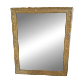 Small Rectangular Golden Mirror Classic Baroque Style - To Hang on the Wall