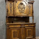 Louis XVI style projection sideboard in carved solid walnut