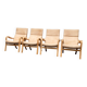 Vintage Danish lounge chairs by Skalma, set of 4.