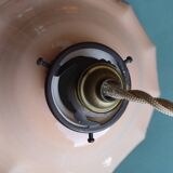 Suspension in pink opaline painted art deco