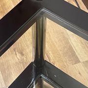 Modern coffee table with glass shelves, 1970s