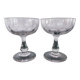 Set of 2 Baccarat crystal champagne glasses.
