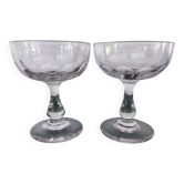 Lot de 2 coupes cristal champagne Baccarat