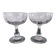 Set of 2 Baccarat crystal champagne glasses.