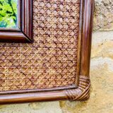 Vintage mirror, bamboo, cane and rattan, circa 1960's