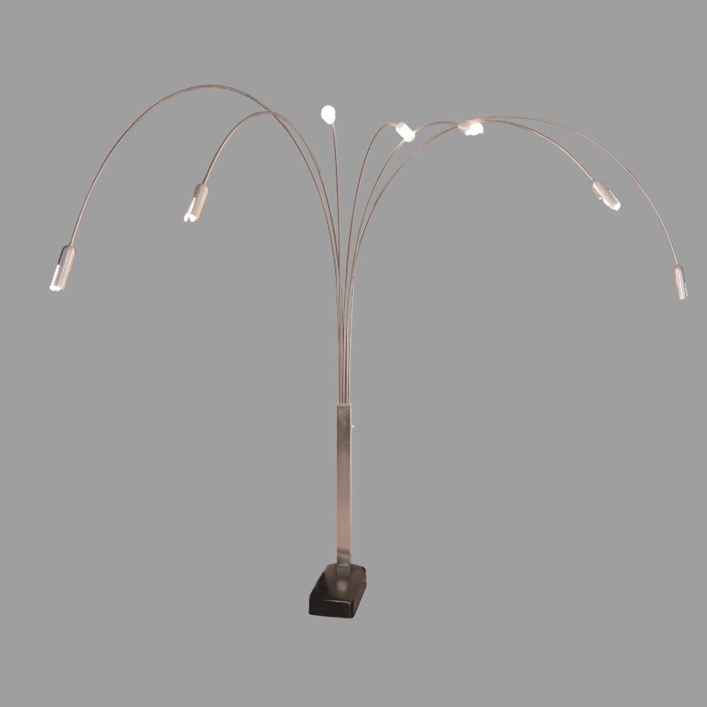 Impressive Italian 7 Arms Arc Lamp from 1970s