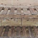 Ancien rack - étagère d'atelier en teck birman