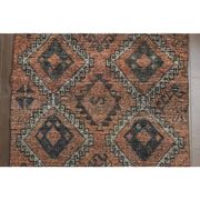 Vintage Turkish Oushak Handmade Wool Cotton Orange Runner Rug 107x290