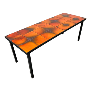 Table basse céramique orange années