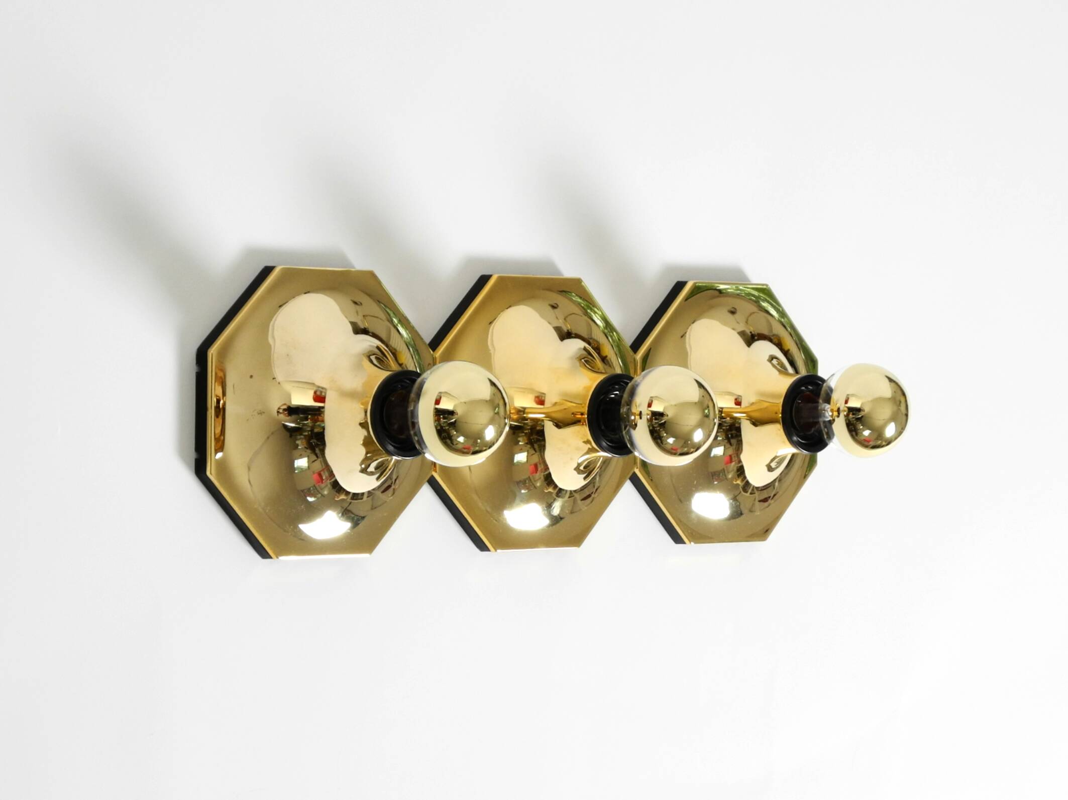 Set of three 1970s wall or ceiling lamps by Motoko Ishii for Staff Leuchten