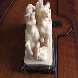 Roman chariot sculpture with carriage by Gino Ruggeri