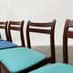 Mid-century walnut dining chairs, 1960s, set of 6.