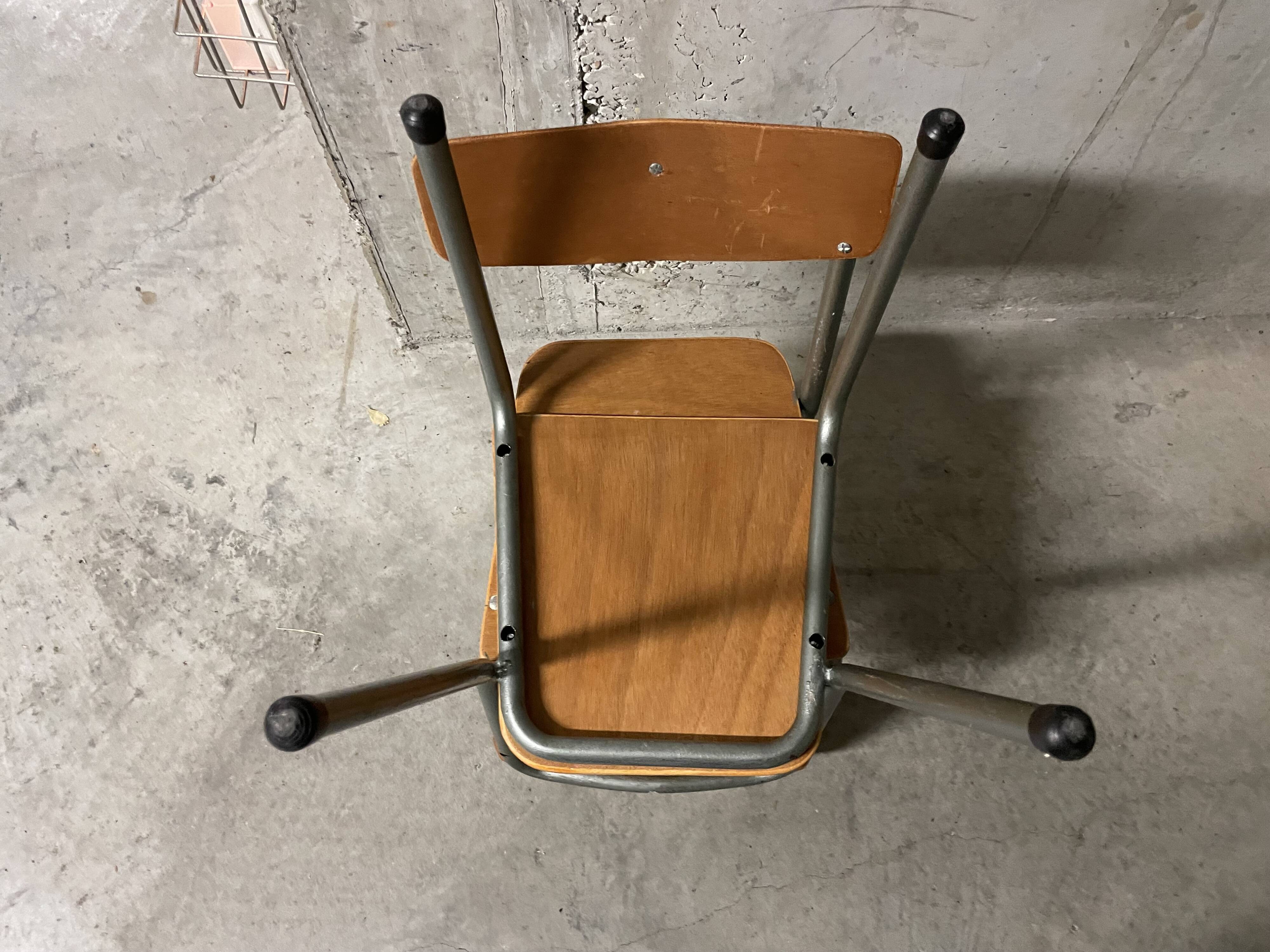 Pair of 80s school chairs