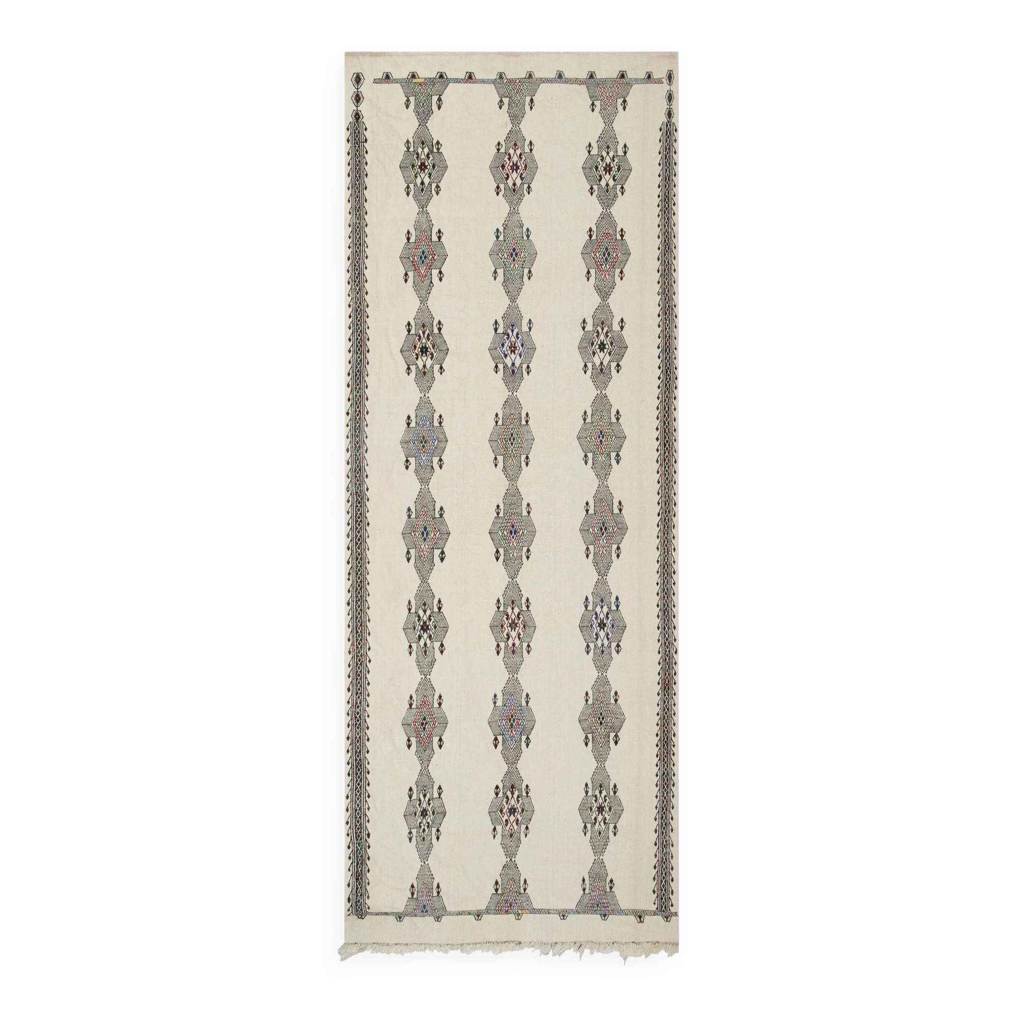 Tapis de couloir turc vintage 145x385 cm