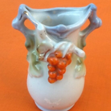 Vase   céramique à décor floral
