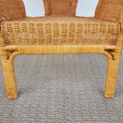 Fauteuil ancien années 50 60 en bambou rotin et osier vintage
