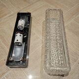 Hammered glass wall light