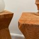Raw wood side table