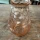Pink chiseled glass vase