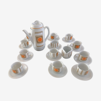 Bareuther porcelain coffee set 14 pieces 1970 waldsassen