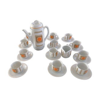 Bareuther porcelain coffee set 14 pieces 1970 waldsassen