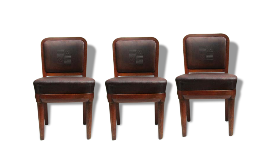 Lot of 5 Marine leather chairs ship Chair