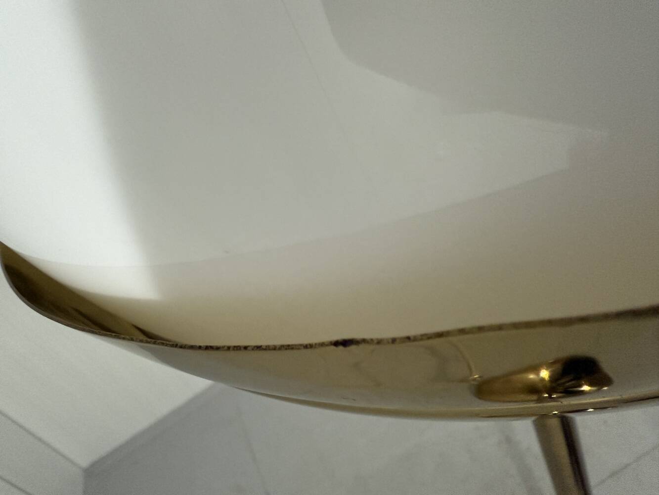 Vereinigte Werkstätten München brass & glass globe floor lamp 1960’s