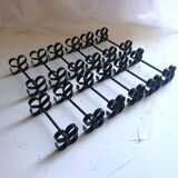 Box of 12 vintage twisted wrought iron knife or cutlery holders