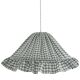 Emilia "small green squares" conical textile suspension with flounce