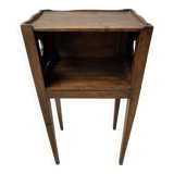 19th century solid walnut bedside table