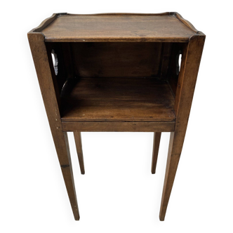 19th century solid walnut bedside table